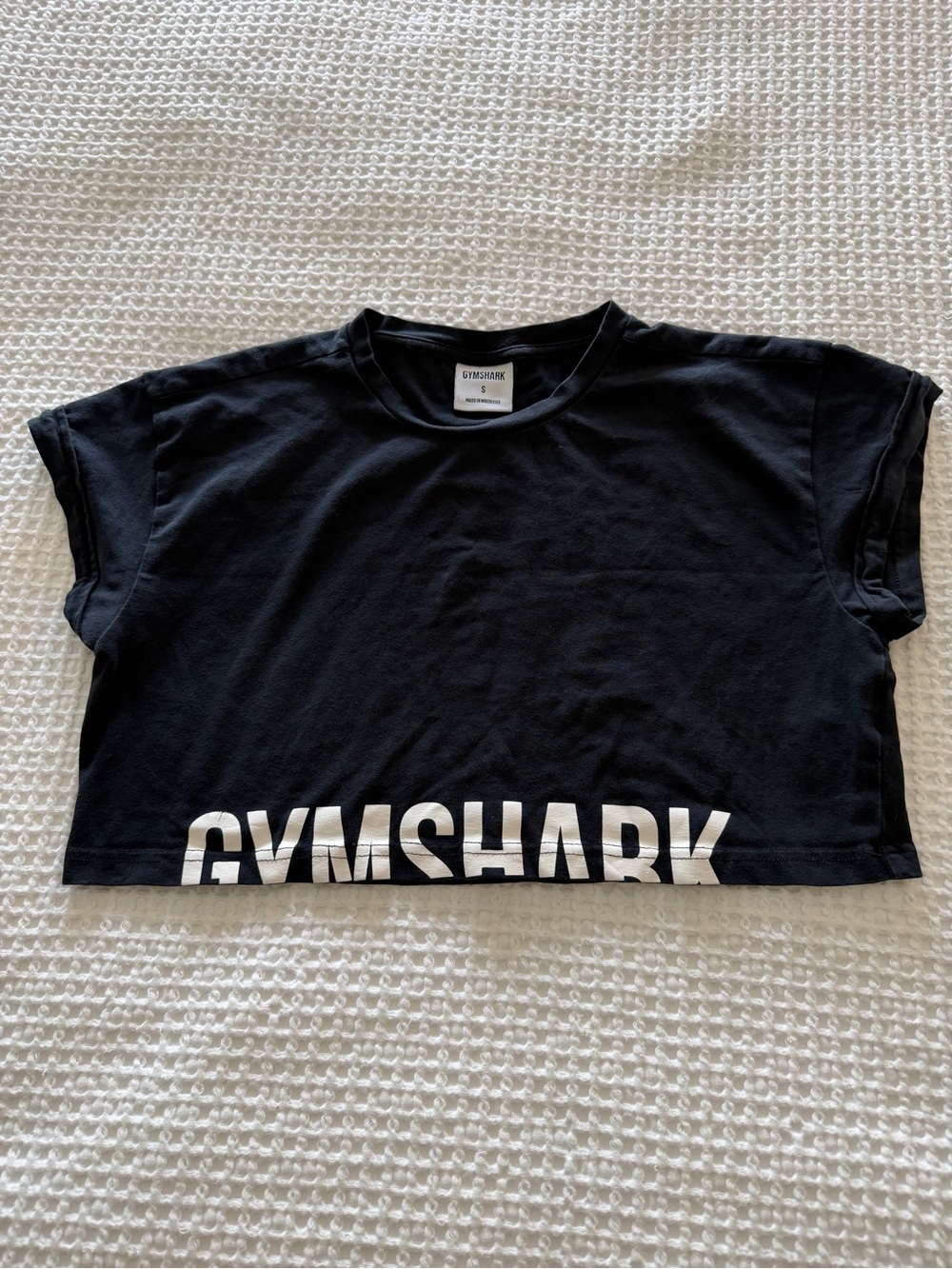 Gymshark Black Logo Crop T-Shirt
